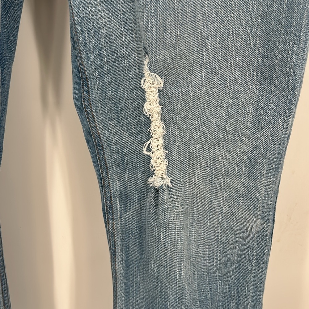 Women's Blue Flared Jeans - Picture 6 of 10